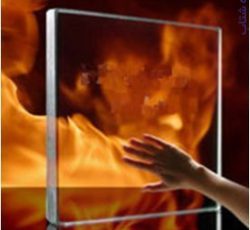Fire-resistant protective glass