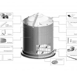 سیلوی فلزی ذخیره سازی غلات و خوراک دام و طیور