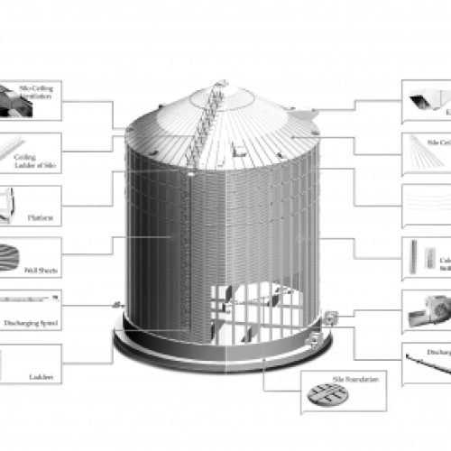 سیلوی فلزی ذخیره سازی غلات و خوراک دام و طیور
