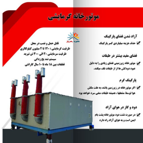 پکیج موتورخانه آماده نصب پشت بامی